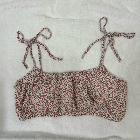 Altar'd State Other - Tie-Strap Crop Bra Top Flower Pattern Altar'd State Sz Large